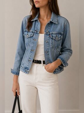 Levi's Light Blue Stonewashed Denim Jean Jacket